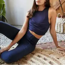 FREE PEOPLE X FP MOVEMENT Just my Type Top Navy‎