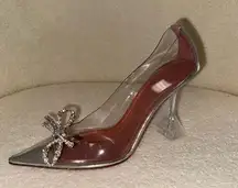 100% authentic Amina Muaddi Rosie glass pump sz 37.5