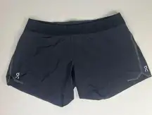 NWT WOMENS ON cloud Running Track Shorts sz L black solid athletic short bottom