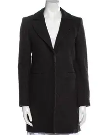 MAJE‎ virgin Wool Cashmere Coat with Leather Waist