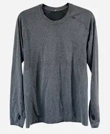 Lululemon Shirt Womens S Gray Long Sleeve Activewear Athletic Yoga