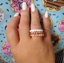 Seed Bead Flexible Ring Set - Sugar High