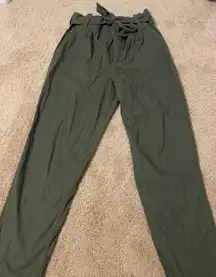 Women’s  Paper bag Pants Army Green