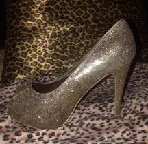 Sparkly Gold Heels
