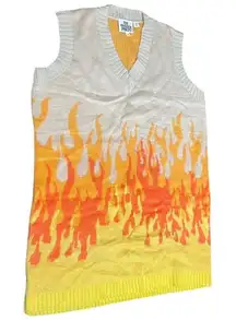 The Ragged Priest Flame Rider Knit Sweater Vest Women's Size M Dollskill Alt