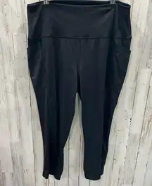 Spyder Active Black High Waisted Crop Leggings Women's Size XL