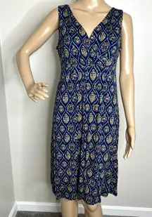 St John's Bay Navy Paisley Patterned Tank Dress