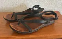 Women’s Black Leather Chaco Sandals - Size 7