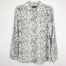 Premise Studio Women's Long Sleeve Snake Print Top Size Medium