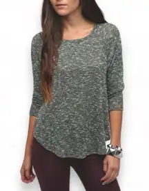 Sparkle & Fade heather gray sweater' women's medium slouch raglan scoop neck