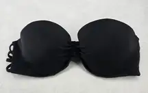 Shade & Shore Black Padded Strapless Swim Sports Bra Beach Bikini Top 34C