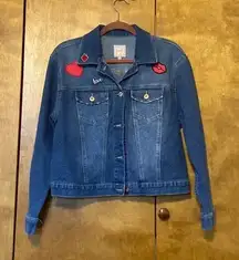 Candies vintage patchwork jean jacket. Large
