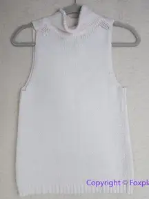 New! J. Crew Rollneck sweater shell in‎ white, size XS