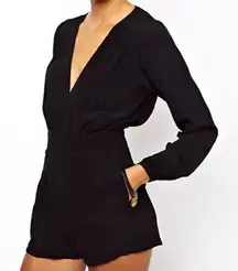 Motel Rocks Jet Romper Playsuit with plunging neckline - Large