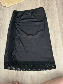 Vintage Black Slip Skirt