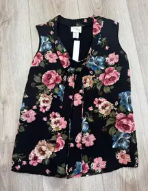 Women's Floral Sleeveless Top - Black and Pink 🌸
*NEW WITH TAGS 🏷️