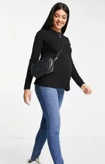 ASOS DESIGN Maternity Rouched Side Ultimate Slim Fit Long Sleeve T-shirt