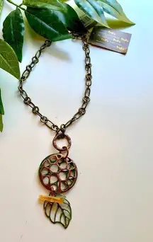 Treska Forest Collection Copper Brass and Patina Necklace