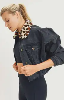 cheetah print jean jacket