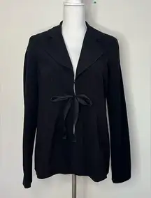 MOTHERHOOD MATERNITY FULL TERM BLACK TIE CLOSE CAREER BLAZER WASHABLE SZ:M