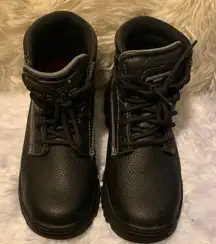 Black Lace-Up‎ Work Boots