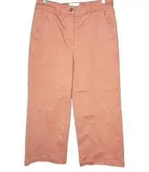 Everlane High Rise Wide Leg Crop Jeans Salmon Pink 12