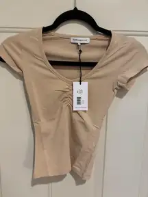 NWT WeWoreWhat ruched tee xxs