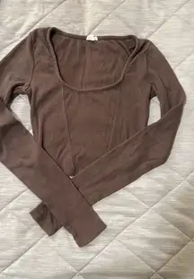 Brown Cropped Top