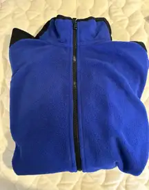 VTG Polo Sport Ralph Lauren Womens‎ XL Fleece Jacket Full Zip Blue/Black Casual