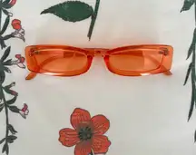 Orange Rectangular Sunglasses