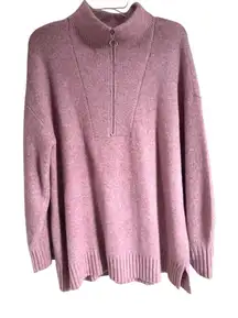 Lou & Grey Zip‎ Tunic Sweater, Lavender, XL