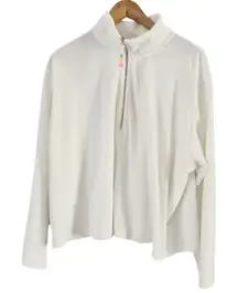 NWD Stoney Clover Target White Terry Pullover 1/2 Zip Sweatshirt Size 1X