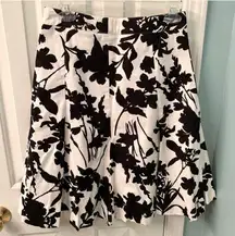 Black and White Floral Skirt Size 4