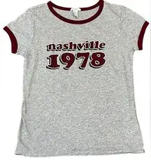 Forever 21  NASHVILLE 1978 t-shirt Large short sleeve gray