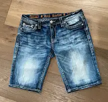 Rock Revival Anett Bermuda Denim Shorts Size 31