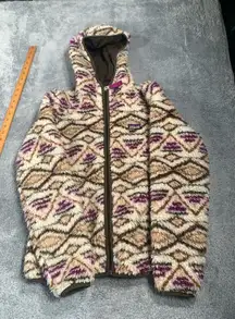 Patagonia deep pile Aztec fleece jacket small