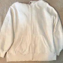 TNA White Zip-Up Hoodie