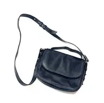 J. Crew  Black Leather crossbody  Bag
