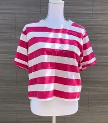 BP oversized striped Boxy Tee Size M