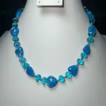 Heart‎ Shaped Art Lamp Glass and Crystal Necklace