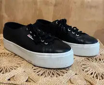 Superga 2790 Tank Black Platform Sneaker Sz 10