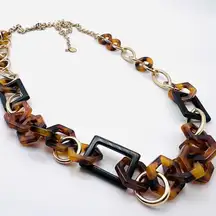 Talbot’s tortoise & gold tone chunky necklace‎
