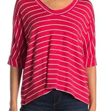 NWT Melloday Oversized Striped Dolman Sleeve Shirt - Size XS (can fit Small)