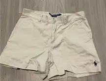 Ralph Lauren Women's Cream Flat Front Shorts