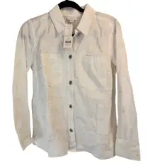 J Jill Embroidered Patch-Pocket Jacket 100% cotton size S NWT