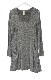 Altar'd State Long Sleeve Grey Dress with Pockets Size Medium