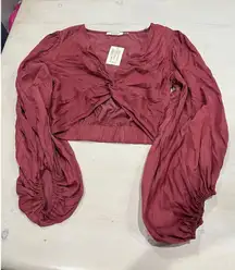 Brand new! top item ditto crop rose‎ size small