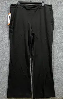 Hilary Radley Dress Pants Womens 2XL Black Stretch Slash Pockets Formal Wide Leg