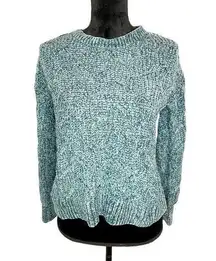 Pink Rose NWT  TEAL CROCHET SOFT COZY SWEATER *perfect Christmas gift*