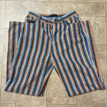 Nasty Gal Pants in Blue, Orange, and White Stripes